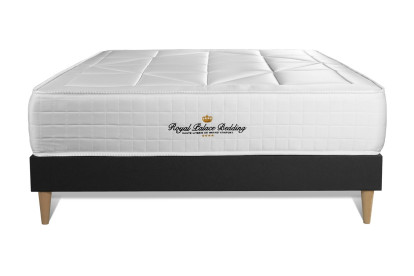 Ensemble Matelas Sommier 160x200 cm - Sommier Noir (en kit) - Windsor