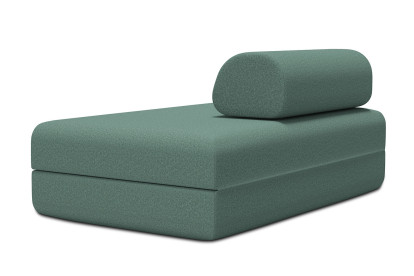 Canapé 2 places convertible et modulable - Tissu lisse Vert