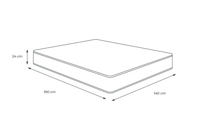 Matelas 140x190 cm Mémoire de forme - Vital Spa