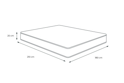 Matelas 180x210 cm Mémoire de forme - Nottingham