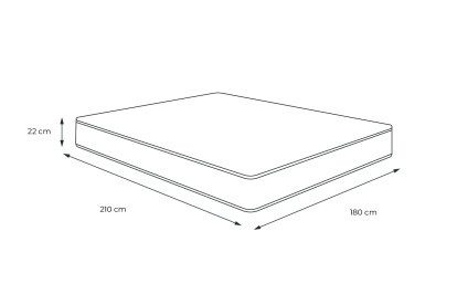 Matelas 180x210 cm Ressorts ensachés et Mémoire de forme - Lancaster