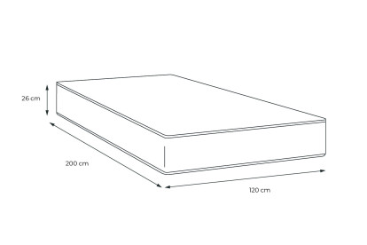 Matelas 120x200 cm Ressorts ensachés et Mémoire de forme - Actiflex Plus