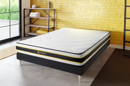 Matelas 120x190 cm Ressorts ensachés et Mémoire de forme - Flexy