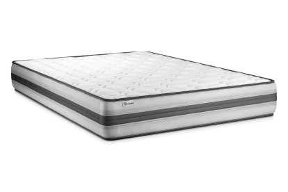 Ensemble Matelas Sommier 200x200 cm - 2 Sommiers Noir - Vitalpower Recover