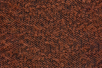 Lit 150x190 cm - Sommier à lattes H29 cm + tête de lit à lignes - Tissu Bouclette Terracotta