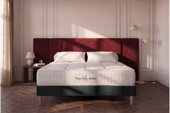 Ensemble Matelas Sommier 160x200 cm - Sommier Noir (déjà monté) - Balmoral