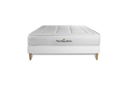 Ensemble Matelas Sommier 180x210 cm - Sommier Blanc (en kit) - Balmoral
