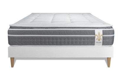 Ensemble Matelas Sommier 160x200 cm - Sommier Blanc (en kit) - Trente PLUS