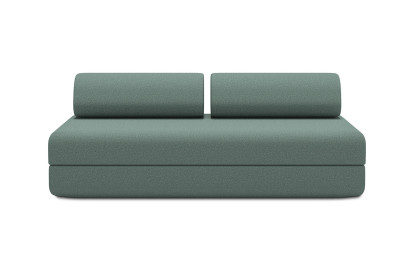 Canapé 3 places convertible et modulable - Tissu lisse Vert