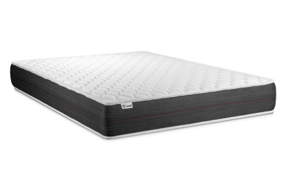 Ensemble Matelas Sommier 160x200 cm - Sommier Noir (déjà monté) - Vitalspring