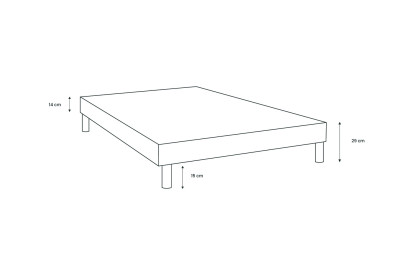 Lit 90x200 cm - Sommier à lattes H29 cm + tête de lit tapissée - Tissu Velours Bleu Océan