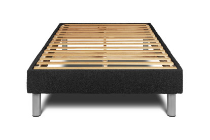 Ensemble Matelas Sommier 120x190 cm - Sommier Noir (en kit) - Vitalspring
