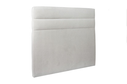 Lit 140x200 cm - Sommier à lattes H29 cm + tête de lit à lignes - Tissu Velours Gris Clair