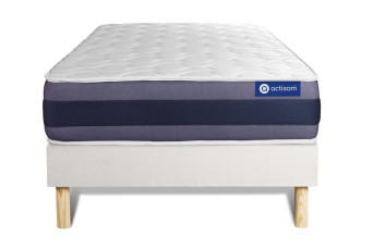 Ensemble Matelas Sommier 80x190 cm - Sommier Blanc (en kit) - Actimemo Morpho