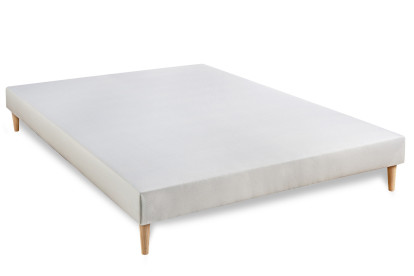 Pack lit complet 140x200 cm - Matelas + Sommier Blanc + 2 oreillers + Couette - Vingt-Quatre