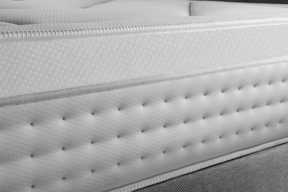 Ensemble Matelas Sommier 140x190 cm - Sommier Gris (en kit) - Vingt-Huit