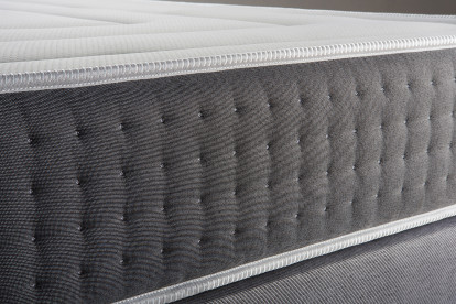Ensemble Matelas Sommier 140x200 cm - Sommier Gris (déjà monté) - Vingt-Six