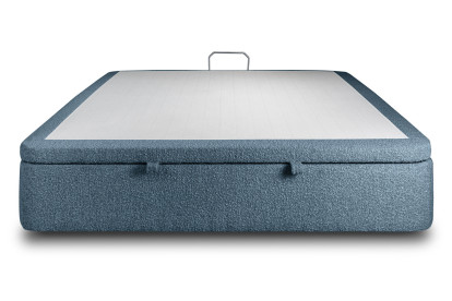 Sommier Coffre 140x190 cm - Bouclette - Bleu