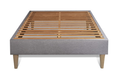 Ensemble Matelas Sommier 90x190 cm - Sommier Gris (en kit) - Trente PLUS