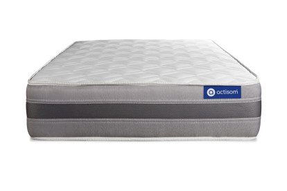 Ensemble Matelas Sommier 90x200 cm - Sommier Blanc (en kit) - Actilatex Relax