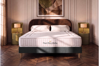 Ensemble Matelas Sommier 150x200 cm - Sommier Noir (en kit) - Nottingham