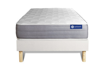 Ensemble Matelas Sommier 80x190 cm - Sommier Blanc (en kit) - Actimemo Dream