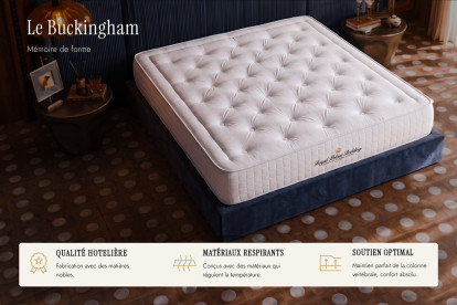 Matelas 160x200 cm Mémoire de forme - Buckingham