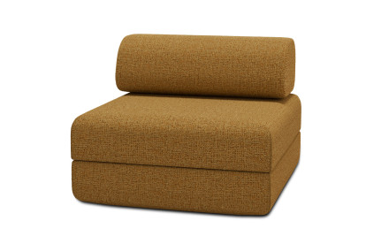 Fauteuil convertible et modulable, mousse écologique et assise ferme - Tissu tweed Jaune