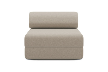 Fauteuil convertible et modulable, mousse écologique et assise ferme - Tissu lisse Beige