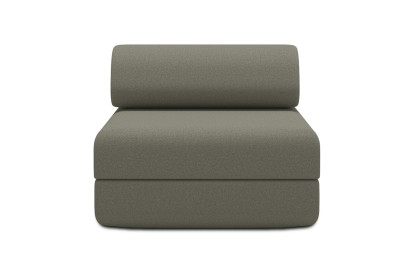 Fauteuil convertible et modulable, mousse écologique et assise ferme - Tissu lisse Taupe