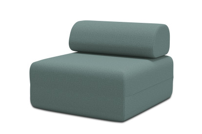 Fauteuil non convertible et modulable - Tissu lisse Vert