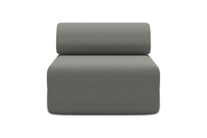Fauteuil non convertible et modulable - Tissu lisse Gris