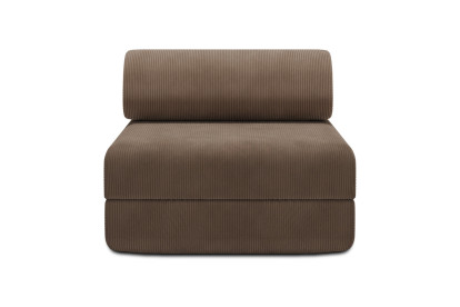 Fauteuil convertible et modulable, mousse écologique et assise ferme - Velours côtelé Taupe