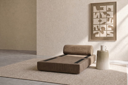 Fauteuil convertible et modulable, mousse écologique et assise ferme - Velours côtelé Taupe