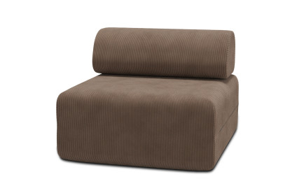 Fauteuil non convertible et modulable - Velours côtelé Taupe