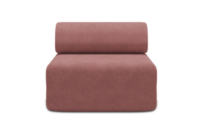 Fauteuil non convertible et modulable - Velours côtelé Rose