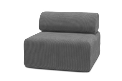 Fauteuil non convertible et modulable - Velours côtelé Gris