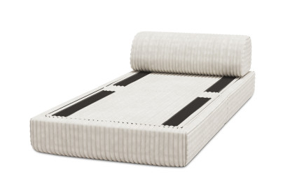Fauteuil convertible et modulable, mousse écologique et assise ferme - Velours côtelé XL Blanc