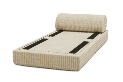 Fauteuil convertible et modulable, mousse écologique et assise ferme - Velours côtelé XL Beige