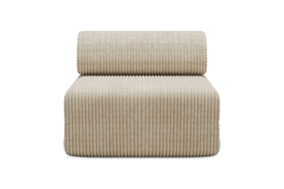 Fauteuil non convertible et modulable - Velours côtelé XL Beige
