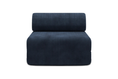 Fauteuil non convertible et modulable - Velours côtelé XL Bleu