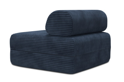 Fauteuil non convertible et modulable - Velours côtelé XL Bleu