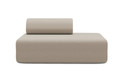 Canapé 2 places non convertible et modulable - Tissu lisse Beige