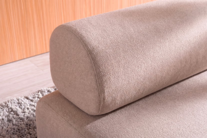 Canapé 2 places non convertible et modulable - Tissu lisse Beige