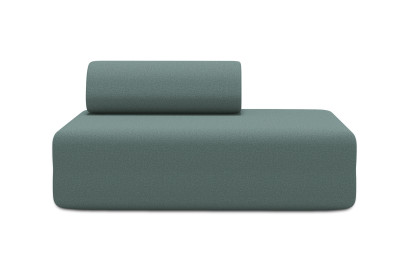 Canapé 2 places non convertible et modulable - Tissu lisse Vert