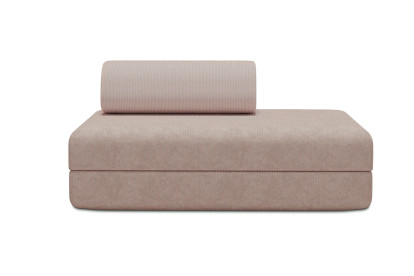 Canapé 2 places convertible et modulable, mousse écologique et assise ferme - Velours côtelé Rose pâle