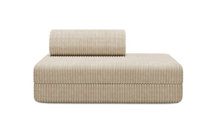 Canapé 2 places convertible et modulable, mousse écologique et assise ferme - Velours côtelé XL Beige