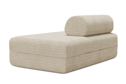 Canapé 2 places non convertible et modulable - Velours côtelé XL Beige