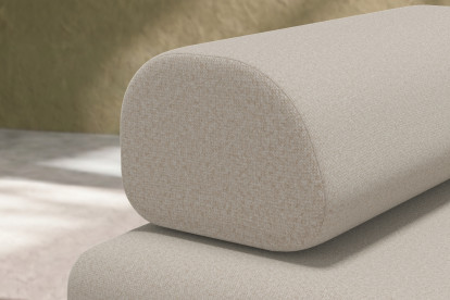 Canapé 3 places convertible et modulable, mousse écologique et assise ferme  - Tissu lisse Beige