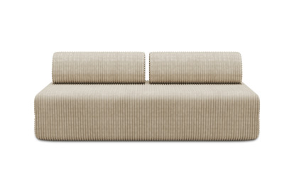 Canapé 3 places non convertible et modulable - Velours côtelé XL Beige